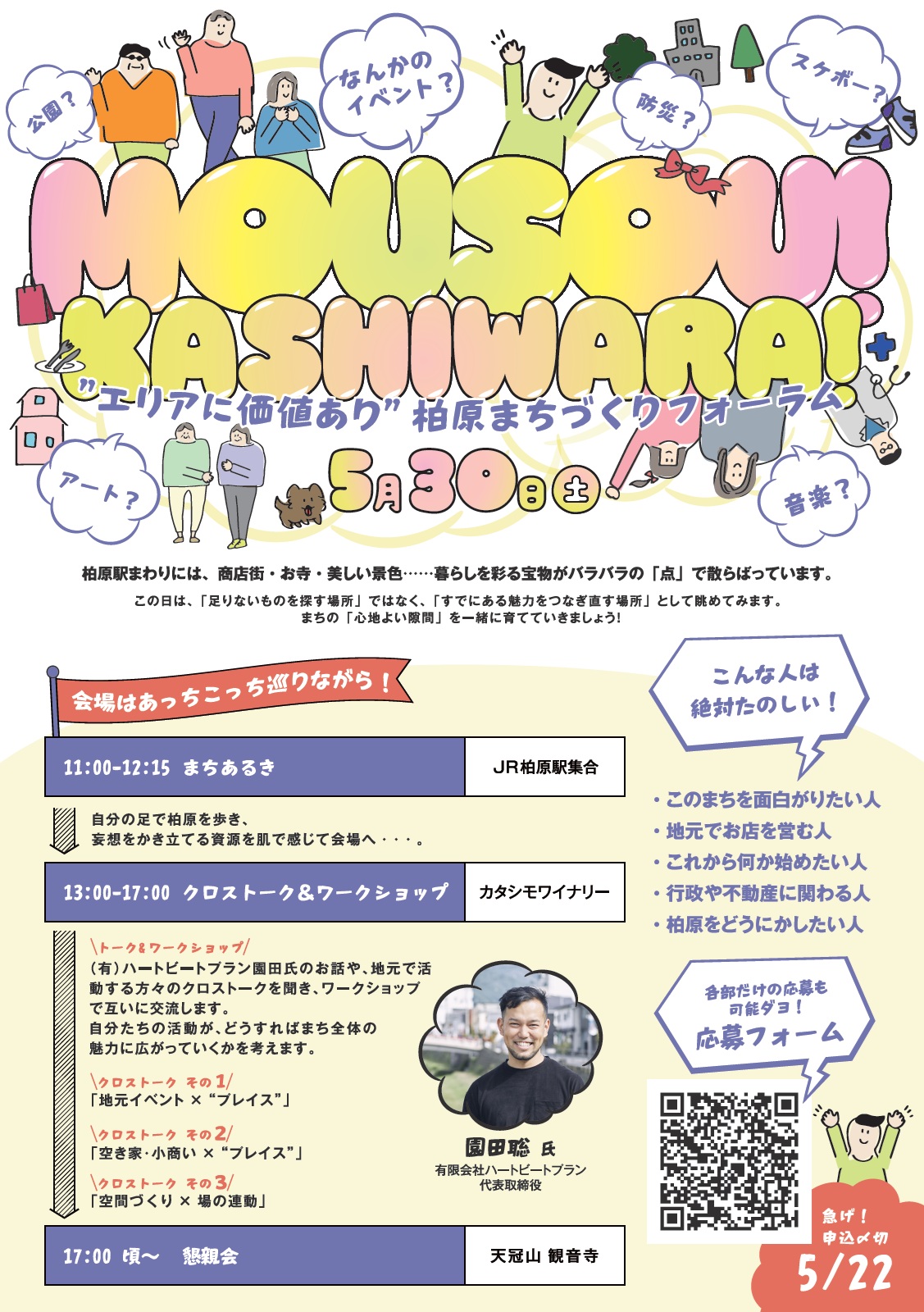 MOUSOU KASHIWARA + "エリアに価値あり" 柏原まちづくりフォーラム