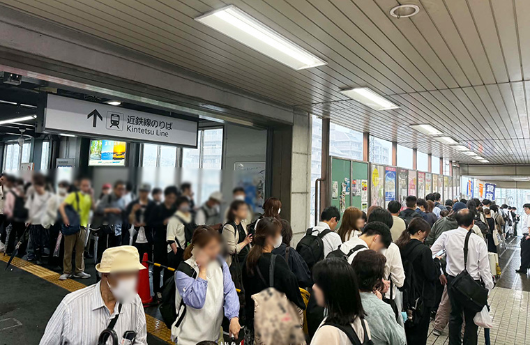 近鉄大阪線不通の河内国分駅