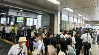 近鉄大阪線不通の河内国分駅